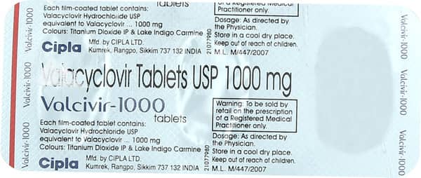 वैल्सीविर 1000 टैबलेट