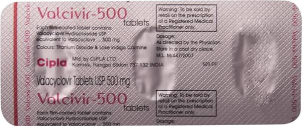 Valcivir 500mg Strip Of 3 Tablets