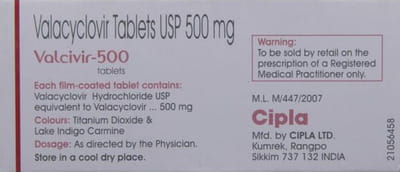 Valcivir 500mg Strip Of 3 Tablets