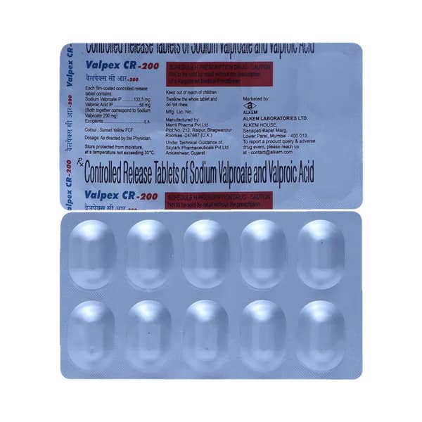 Valpex Cr 200mg Strip Of 10 Tablets