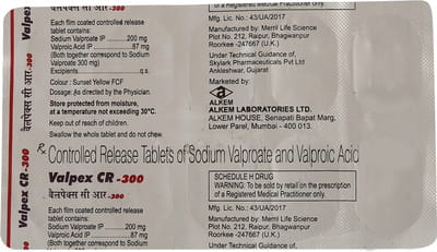 Valpex Cr 300mg Strip Of 10 Tablets