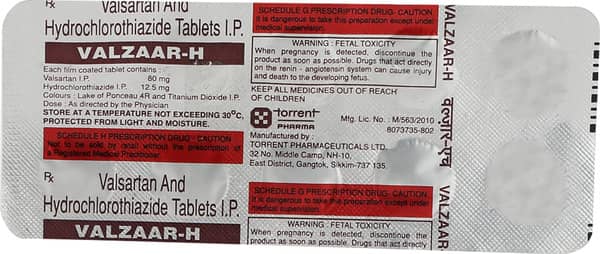 Valzaar H 80Mg Strip Of 10 Tablets