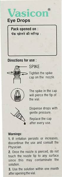 Vasicon Bottle Of 10ml Eye Drops