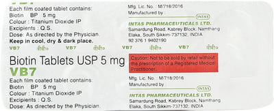 Vb7 5mg Strip Of 10 Tablets