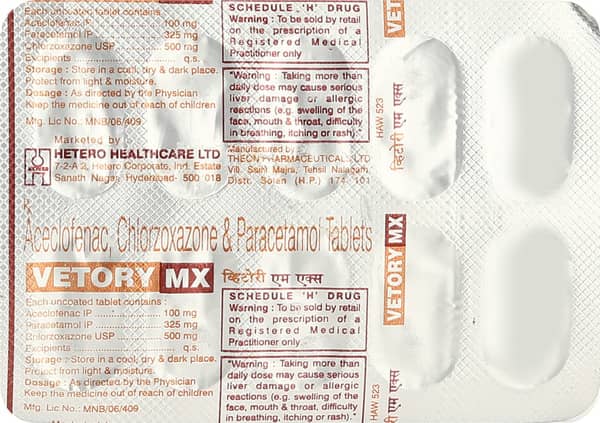 Vetory Mx Strip Of 10 Tablets