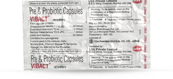 Vibact Strip Of 10 Capsules