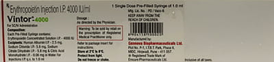 Vintor 4000iu Pre Filled Syringe Of 1ml Injection