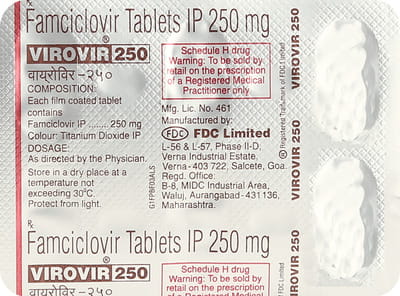 Virovir 250mg Strip Of 6 Tablets