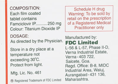 Virovir 250mg Strip Of 6 Tablets