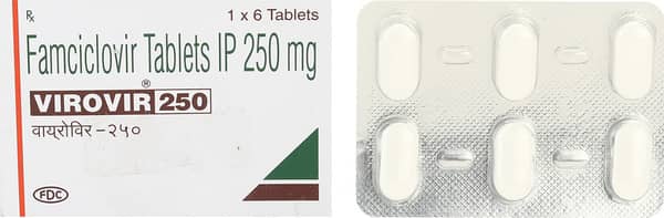 Virovir 250mg Strip Of 6 Tablets