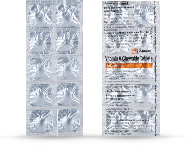 विटामिन ए च्यूएबल टैबलेट
