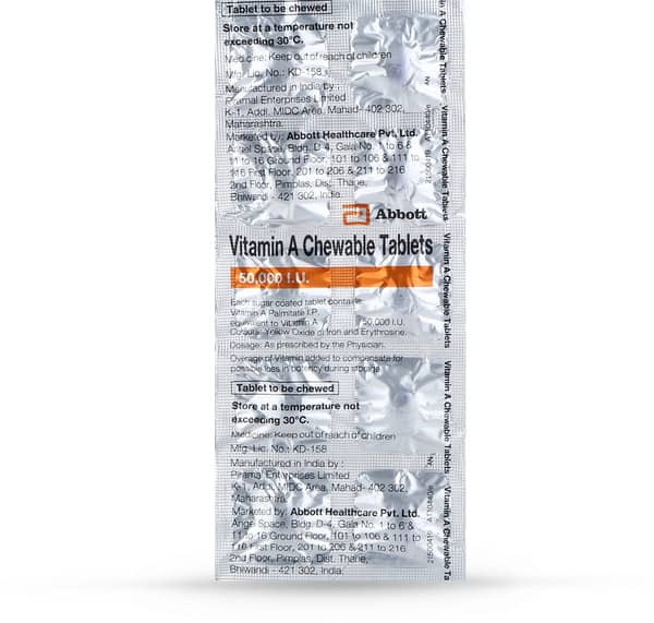 विटामिन ए च्यूएबल टैबलेट