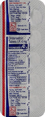 Vomiset 4mg Strip Of 10 Tablets