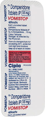 Vomistop 10mg Strip Of 10 Tablets