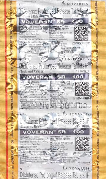 Voveran Sr 100Mg Strip Of 15 Tablets