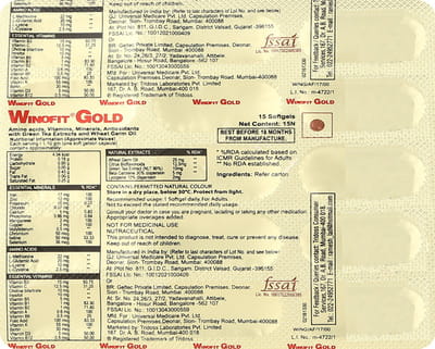 Winofit Gold Strip Of 15 Capsules