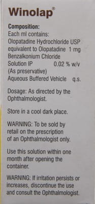 Winolap Bottle Of 5ml Eye Drops