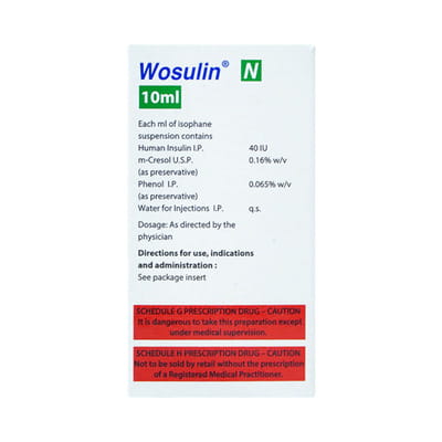 Wosulin N 40iu Vial Of 10ml Injection