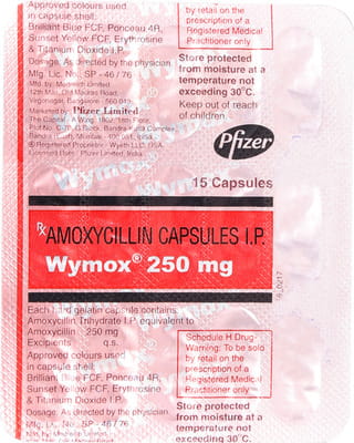 Wymox 250mg Strip Of 15 Capsules