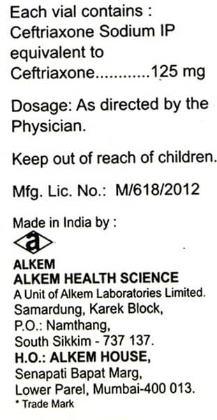 Xone 125mg Powder For Injection