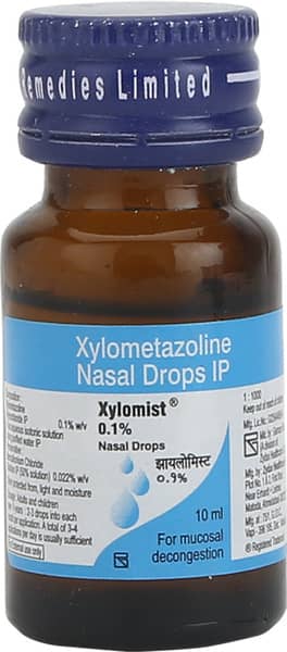 Xylomist 0.1% Nasal Drops 10ml