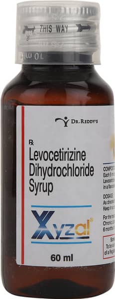 Xyzal 2.5mg Bottle Of 60ml Syrup