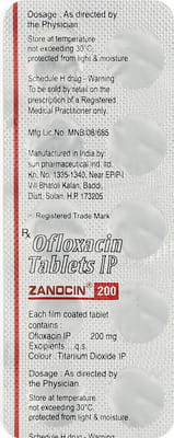 Zanocin 200mg Strip Of 10 Tablets
