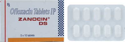 Zanocin Ds 400mg Strip Of 10 Tablets