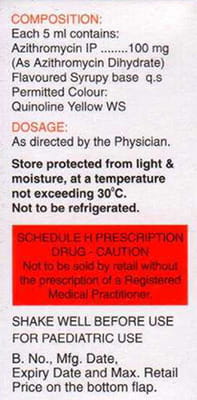 Zathrin 100mg Bottle Of 15ml Syrup