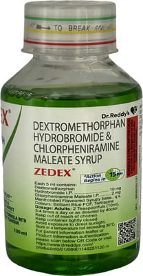 Zedex Mix Fruit Flavour Bottle Of 100ml Cough Syrup