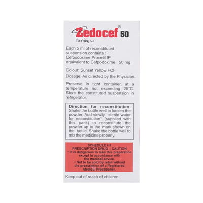Zedocef 50mg Bottle Of 30ml Suspension