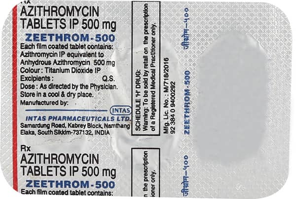 Zeethrom 500mg Strip Of 3 Tablets