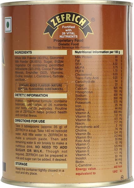 Zefrich Chocolate Flavour Powder 200Gm