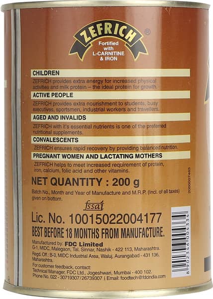 Zefrich Chocolate Flavour Powder 200Gm