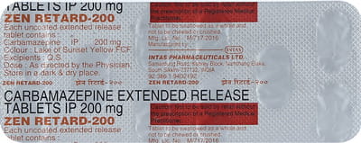 Zen Retard 200mg Strip Of 10 Tablets