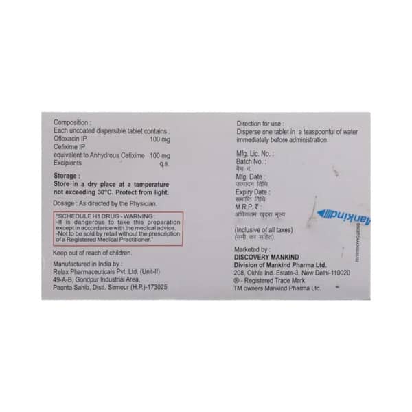 Zenflox Plus 100mg Strip Of 10 Tablets