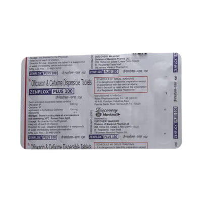 Zenflox Plus 100mg Strip Of 10 Tablets