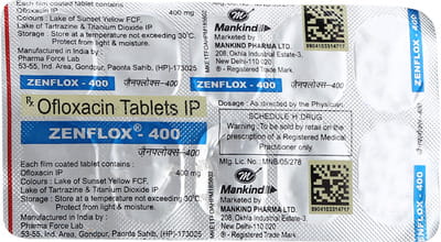 Zenflox 400mg Strip Of 10 Tablets