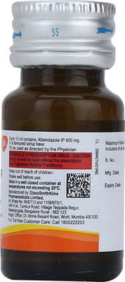 Zentel Bottle Of 10ml Suspension