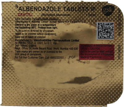 Zentel 400mg Strip Of 1 Tablets