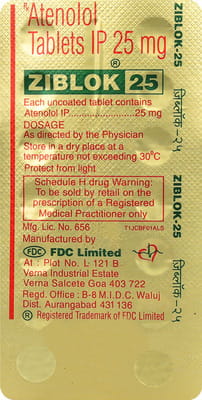 Ziblok 25mg Strip Of 14 Tablets