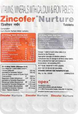 Zincofer Nurture Strip Of 30 Tablets