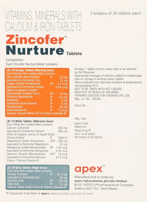 Zincofer Nurture Strip Of 30 Tablets