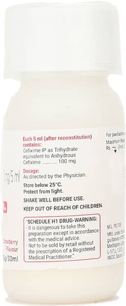 Ziprax 100mg Strawberry Flavour Bottle Of 30ml Dry Syrup