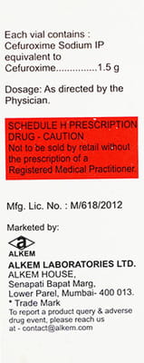 Zocef 1.5gm Dry Vial Of 1 Powder For Injection