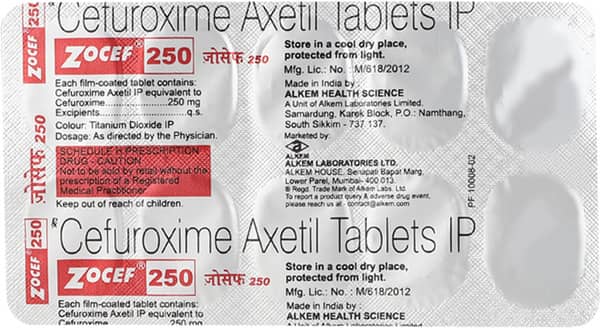 Zocef 250 Tablet
