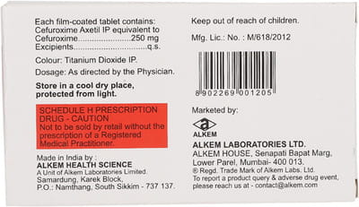 Zocef 250mg Strip Of 10 Tablets