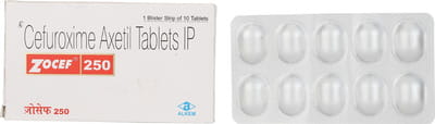 Zocef 250mg Strip Of 10 Tablets