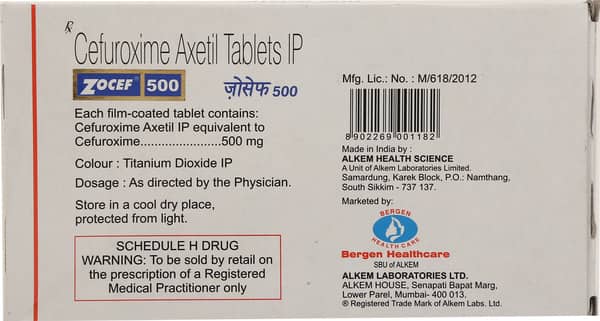 Zocef 500 Tablet