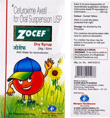 Zocef Bottle Of 30ml Dry Syrup
